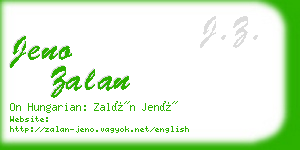 jeno zalan business card